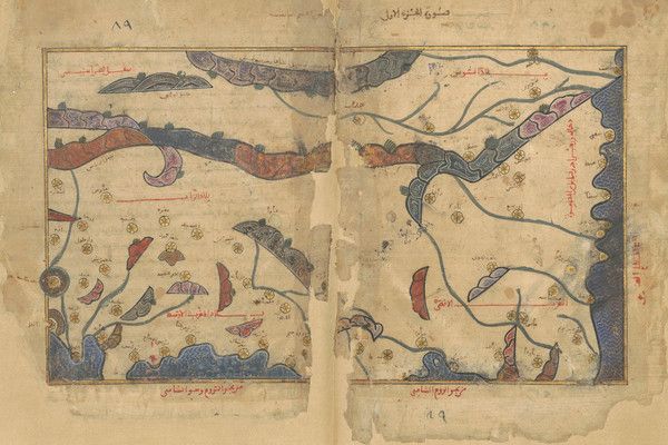 Mapa de Al-Magreb en el manuscrito más antiguo de Al-Idrisi que ha sobrevivido