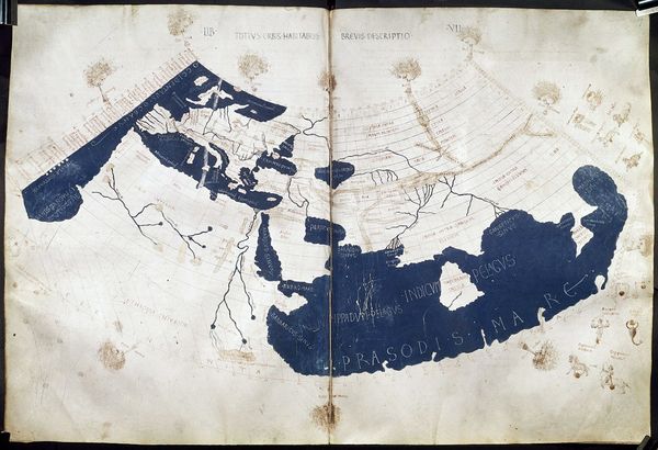 Mapa del mundo realizado en el siglo XV a partir de los conocimientos de Ptolomeo