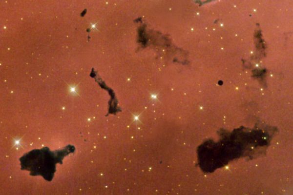 Glóbulos de Bok en la nebulosa de emisión C100 (IC 2944)