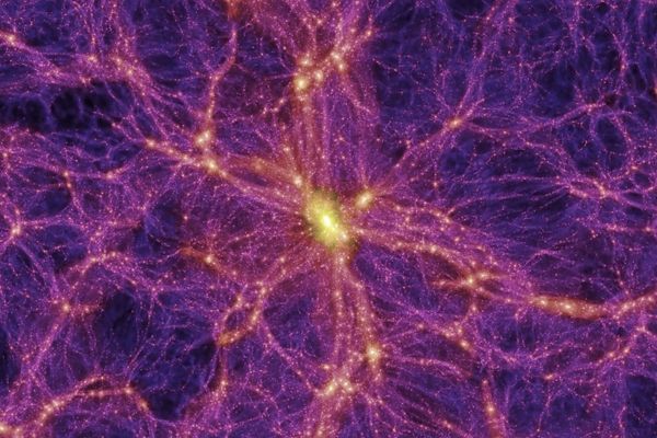 Simulación de la distribución de la materia oscura en el universo