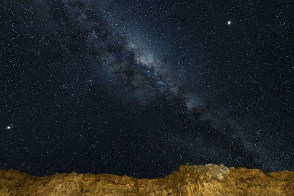 Foto de la Vía Láctea en una noche nítida y sin contaminación lumínica