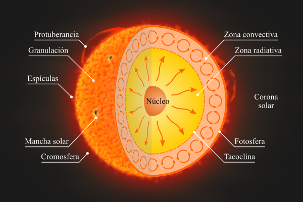 La estructura del Sol