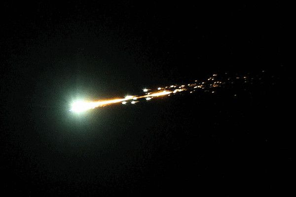 Bólido fotografiado el 17 de octubre de 2012 desde San Francisco, Estados Unidos